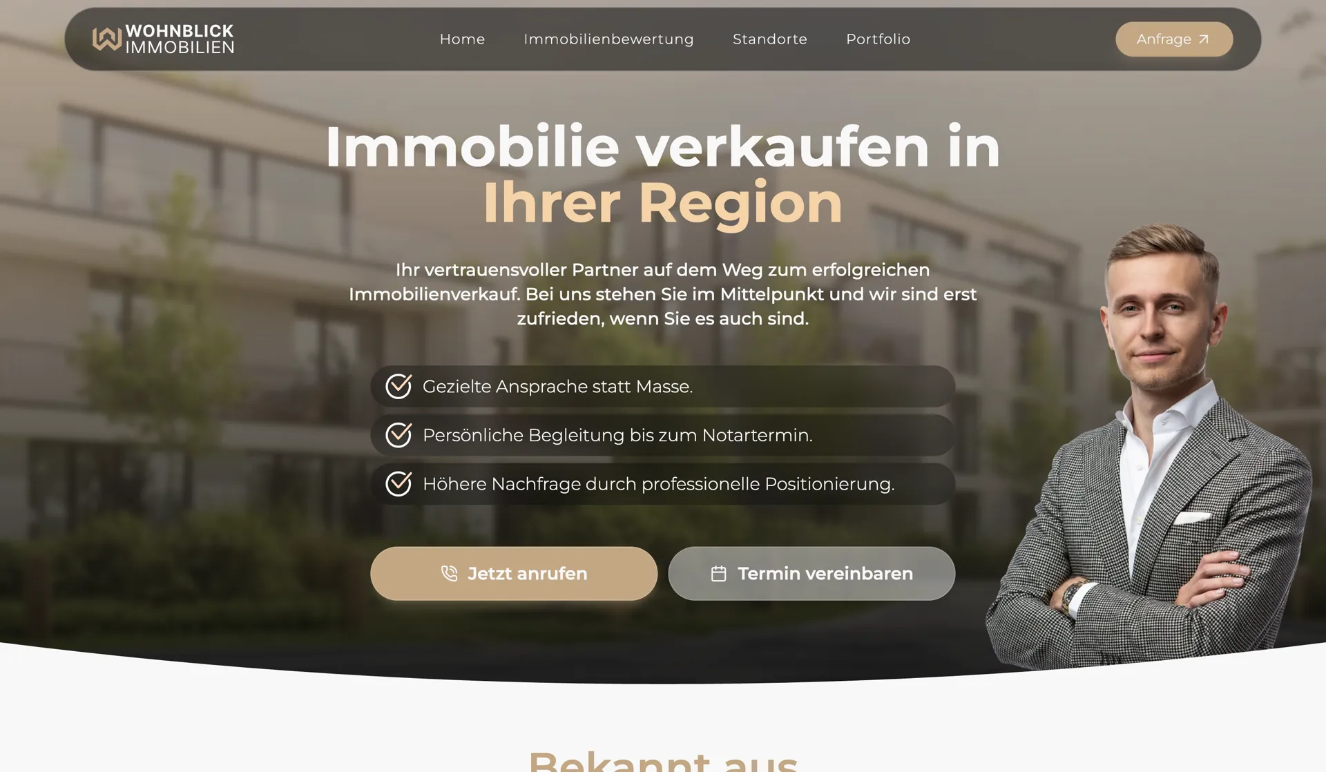 Screenshot: neue Website